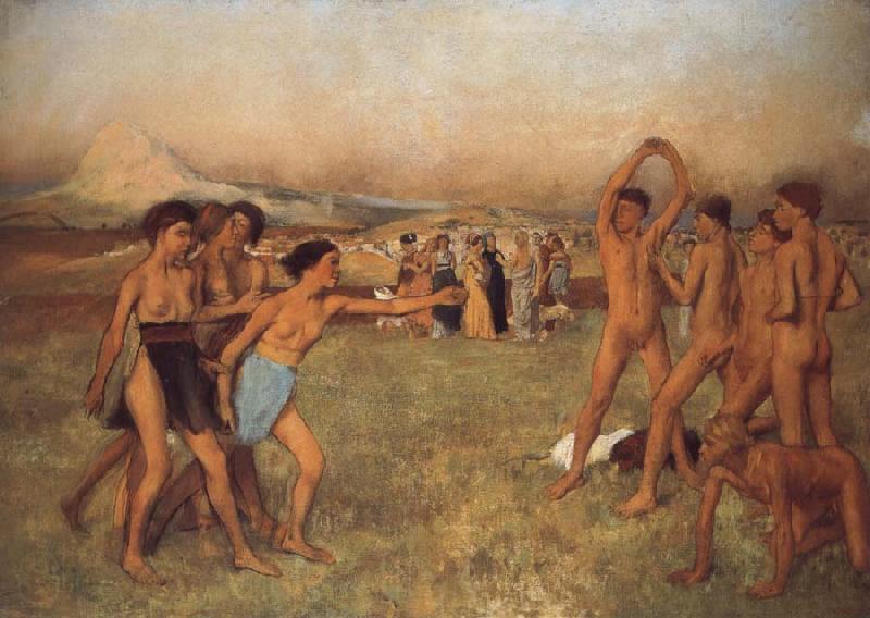 Germain Hilaire Edgard Degas Young Spartans Exercising Spain oil painting art
